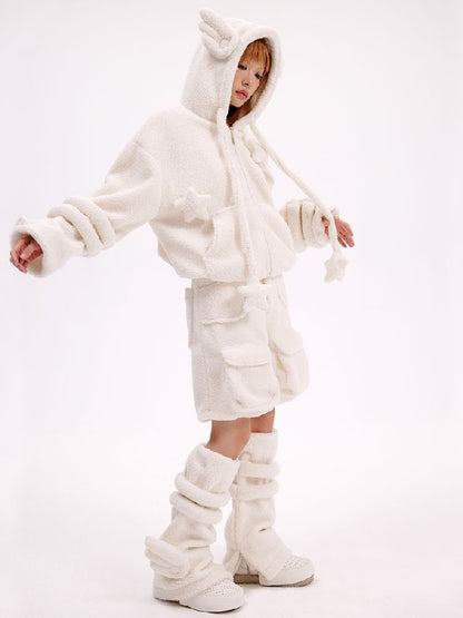 Angel Lamb Wool Legwarmers【s0000010625】