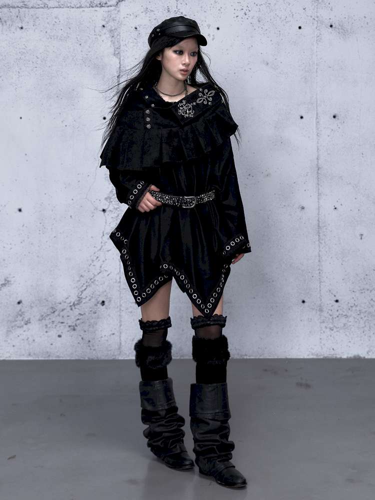 Dark Court Suede Irregular Skirt【s0000014919】