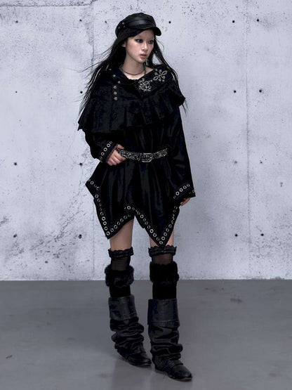 Dark Court Suede Irregular Skirt【s0000014919】