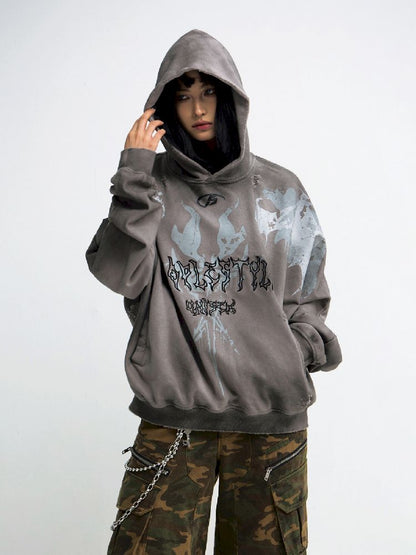 Embroidered Hooded Sweatshirt【s0000011349】