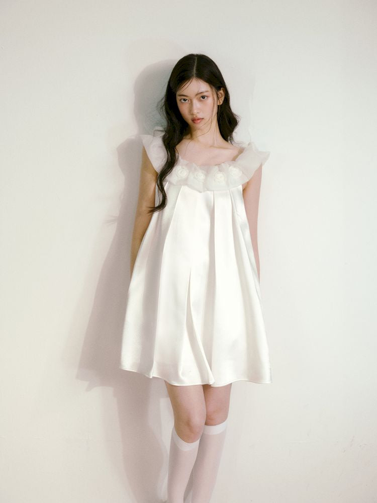 Three-dimensional pleated not waist dress【s0000013247】