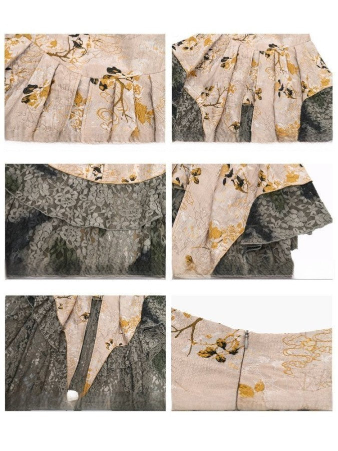 Jacquard Chenille Lace Trailing Half-body Skirt【s0000006630】