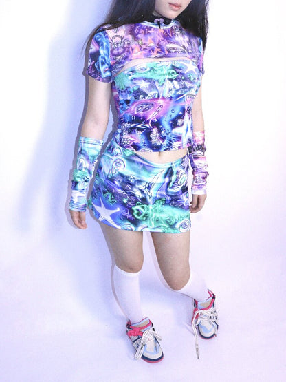 Original Design Y2K Print Skirt【s0000017704】