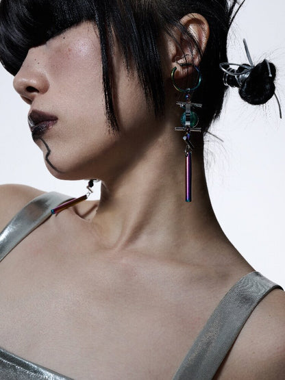 Futuristic Punk Deconstructed Earrings【s0000018817】