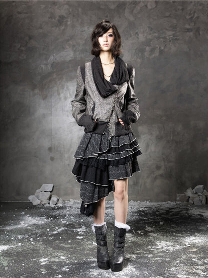 Pile Collar Leather Jacket【s0000015957】