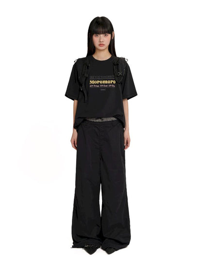 Relaxed fit adjustable cuffs casual pants【s0000012547】