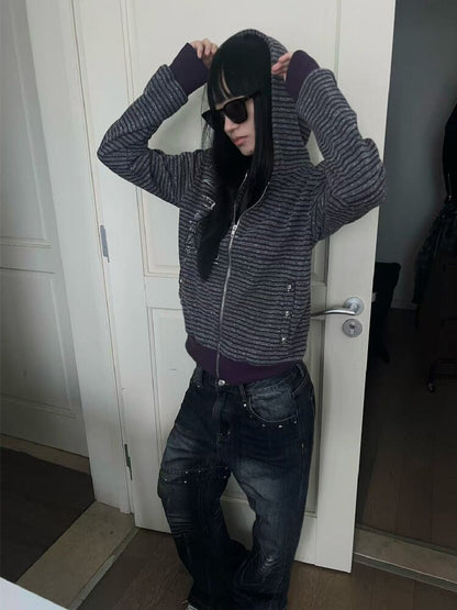 Skull Stud Snowflake Knit Cardigan【s0000019269】