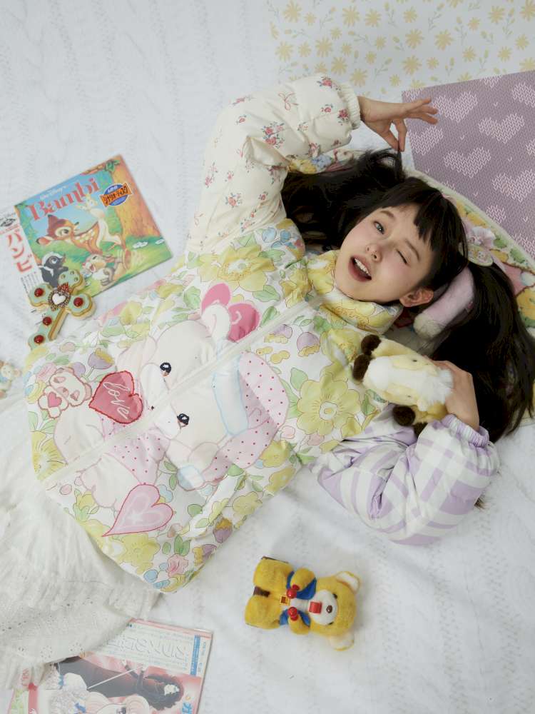 Cute Bear Print Padded Jacket【s0000015034】