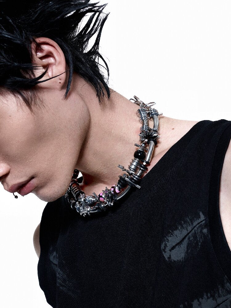 Nothingness Annihilation Metal Punk Necklace【s0000018860】