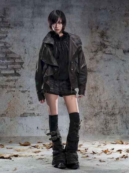 Oversized Fleece-Lined Flight Jacket【s0000014483】