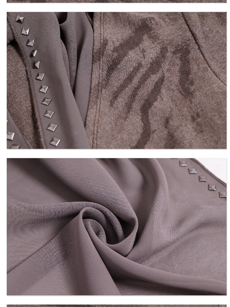 Knitted Chiffon Stitched Cardigan【s0000016059】