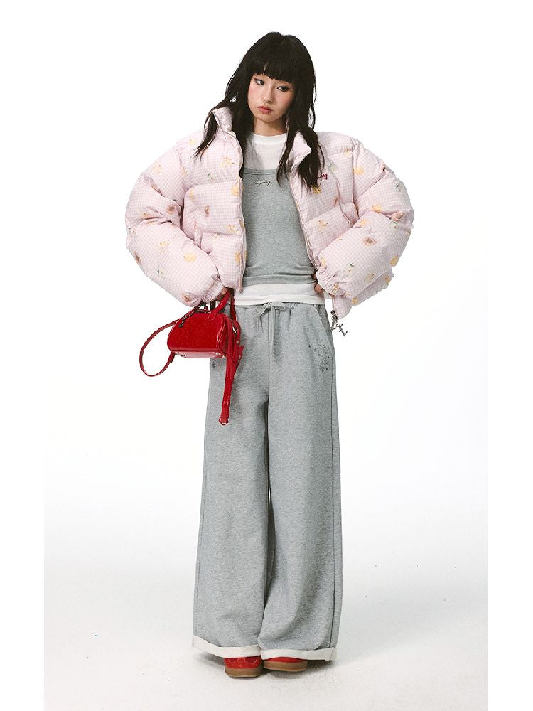 레트로 프린트 코튼 짧은 코트 [S0000011428]