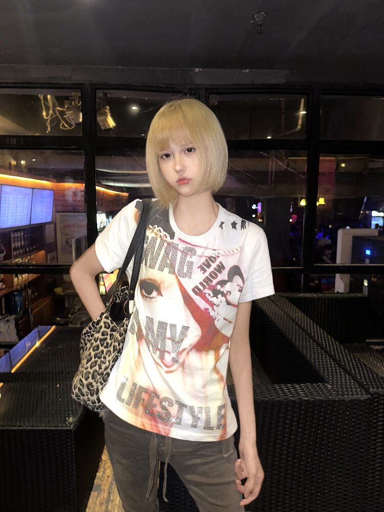Millennium Rhinestone T-Shirt【s0000018265】