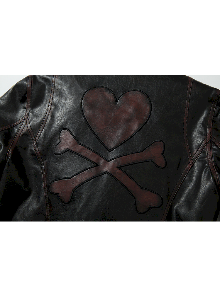 Rub Color Leather Jacket [S0000011223]