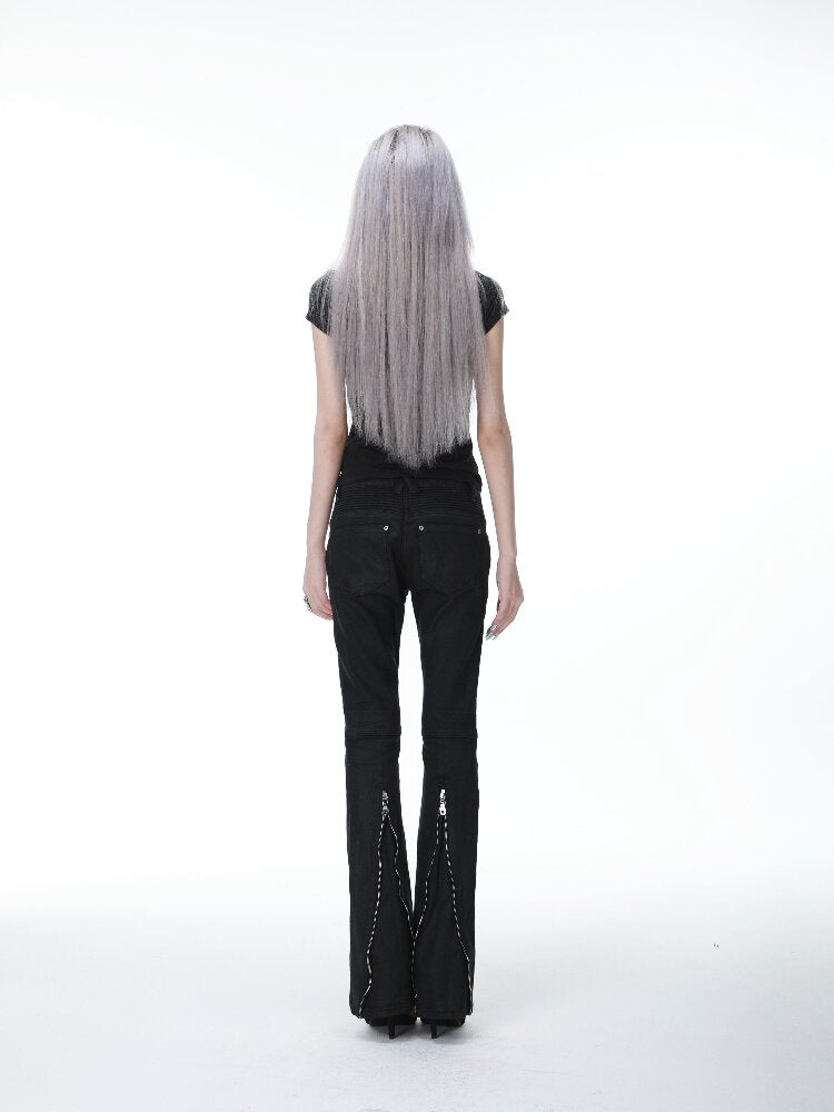 Multi-Zip Wax Deconstructed Denim【s0000017145】
