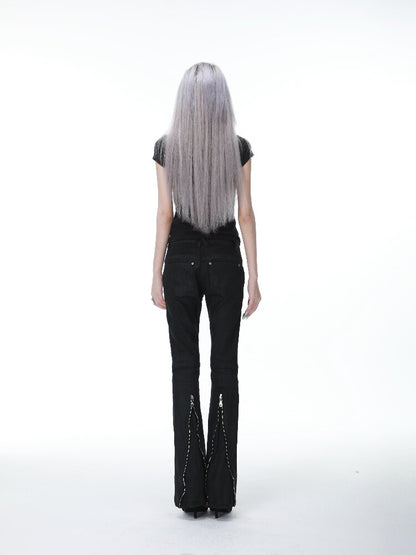 Multi-Zip Wax Deconstructed Denim【s0000017145】
