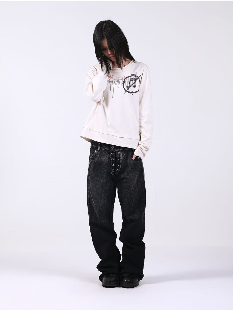 Cotton Linen Bone Apricot Long Sleeve【s0000018192】