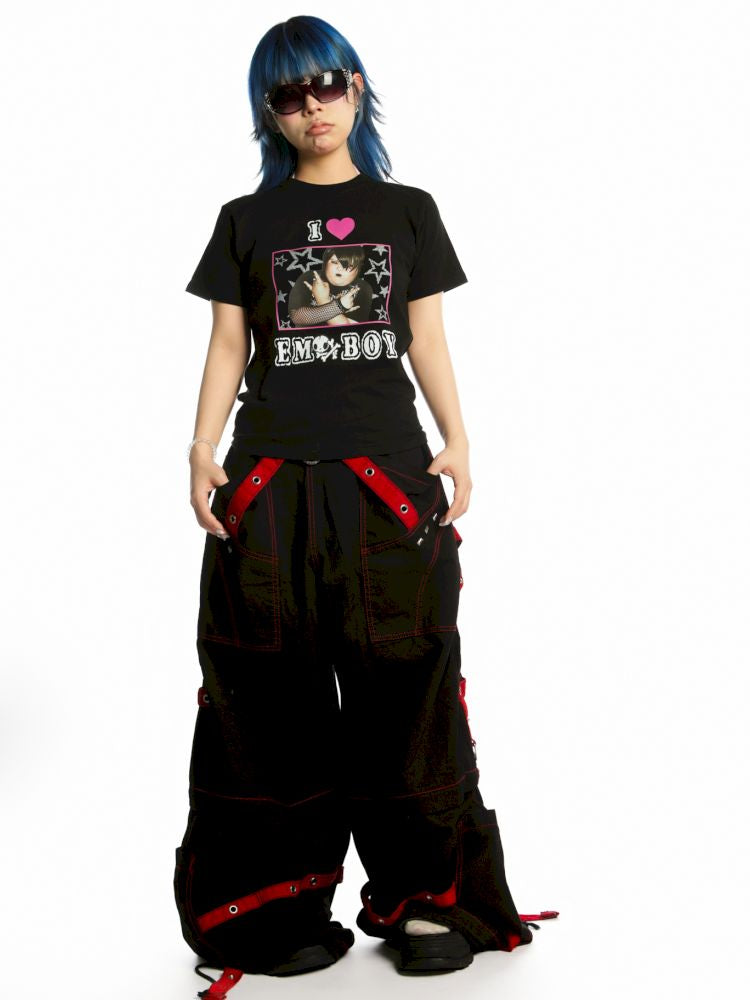 Abipunk rock slogan T-shirt【s0000013173】