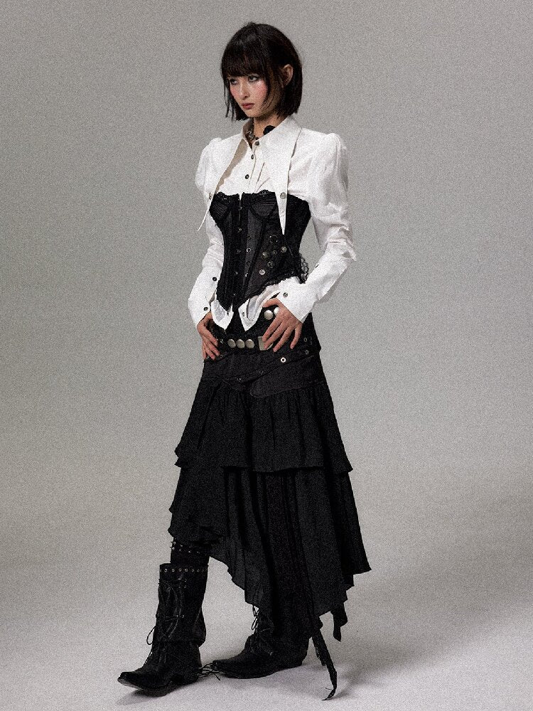 Court Punk Irregular Patchwork Skirt【s0000018501】