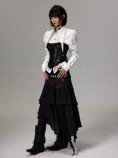 Court Punk Irregular Patchwork Skirt【s0000018501】