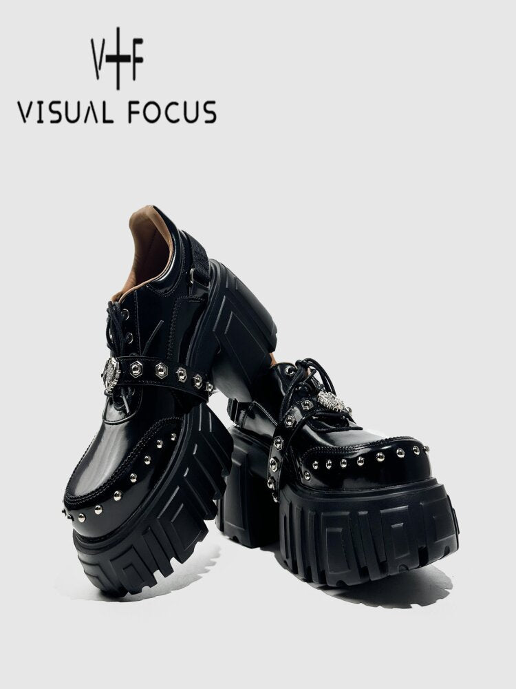 Studded Y2K Muffin Platform Shoes【s0000015714】