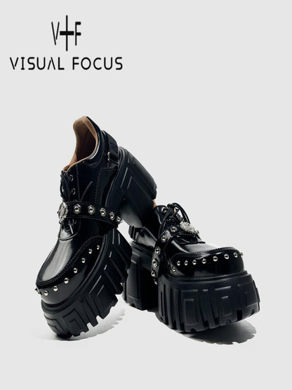 Studded Y2K Muffin Platform Shoes【s0000015714】