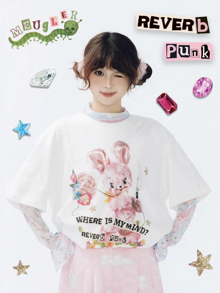 Whimsical Bear Mini-Figure Punk T-Shirt【s0000013930】