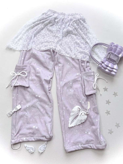 Dream Core Lace Straight Sweatpants【s0000014695】