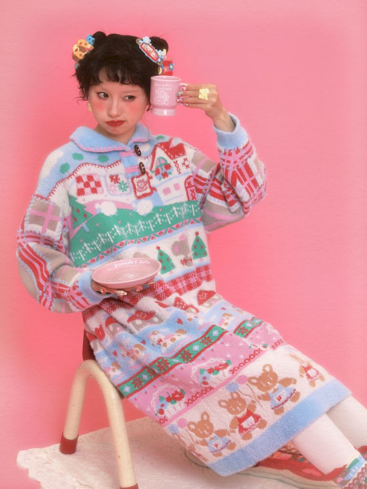 Knit Sweater Dress Long【s0000011322】