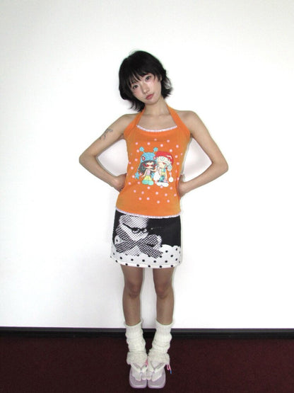 Ancient Polka Dot Star Cat Skirt【s0000018657】