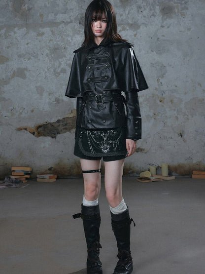 Vintage Belt Cavalry Cape Jacket【s0000018520】