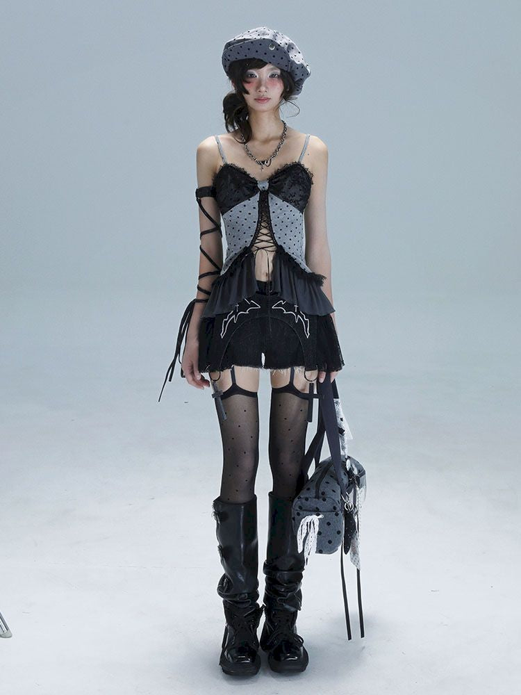 Hollow Out Splicing Ayahuasca Camisole Top【s0000013480】