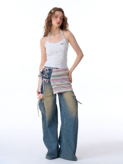 Lace Knit Hanging Neck Vest Camisole【s0000011678】