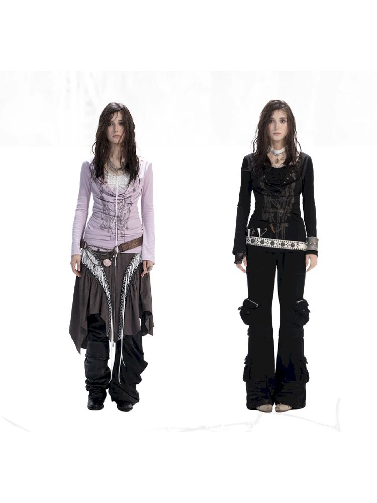 Printed Bottom Tie Top【s0000011274】