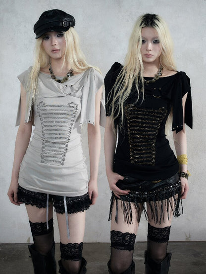 Vintage Court Knightly T-Shirt Dress【s0000017863】
