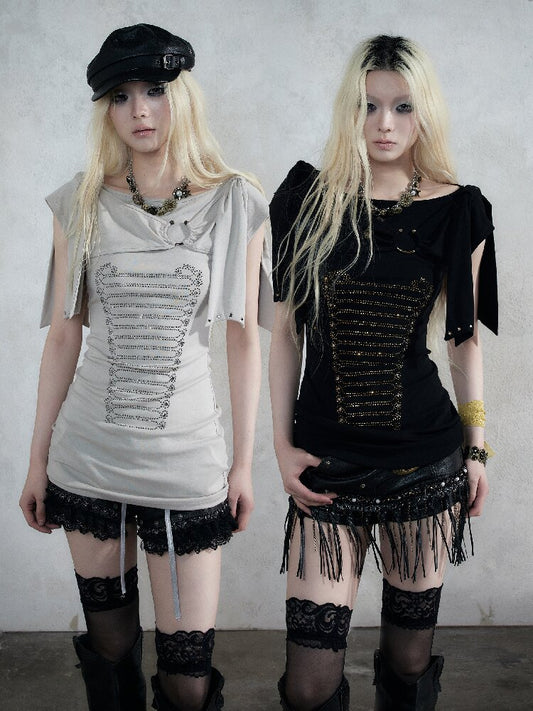 Vintage Court Knightly T-Shirt Dress【s0000017863】