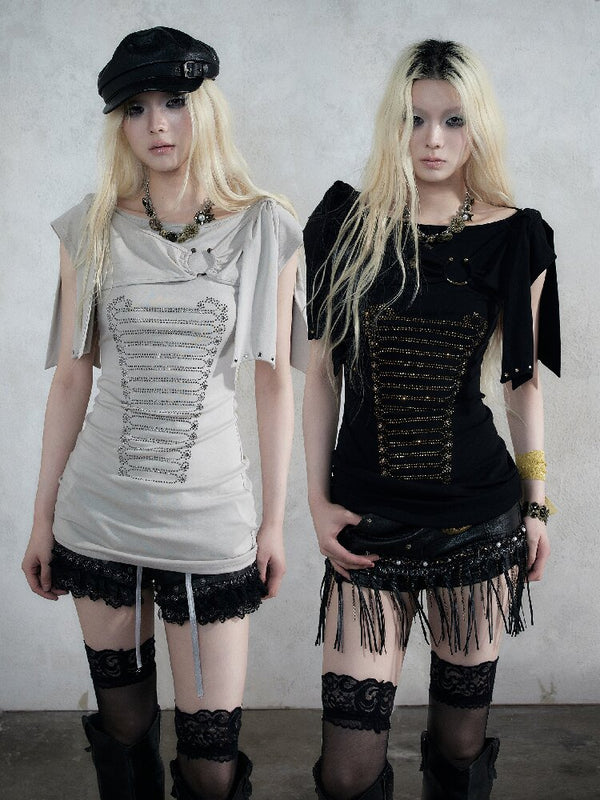Vintage Court Knightly T-Shirt Dress【s0000017863】