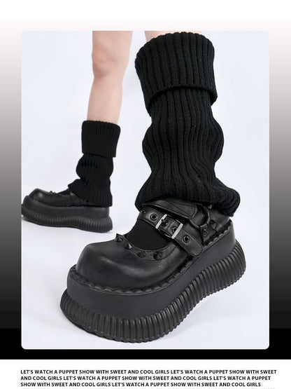 Mary Jane height increase small leather shoes【s0000013357】