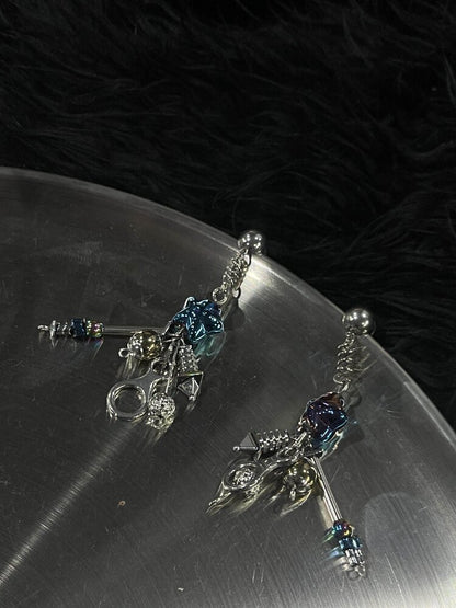 Handmade Punk Space Odyssey Earrings【s0000018877】