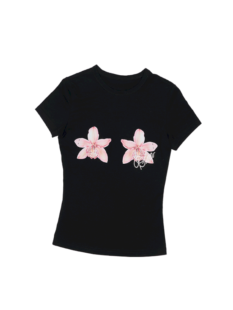 Floral Print Short Sleeve T-Shirt【s0000012398】