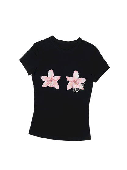 Floral Print Short Sleeve T-Shirt【s0000012398】