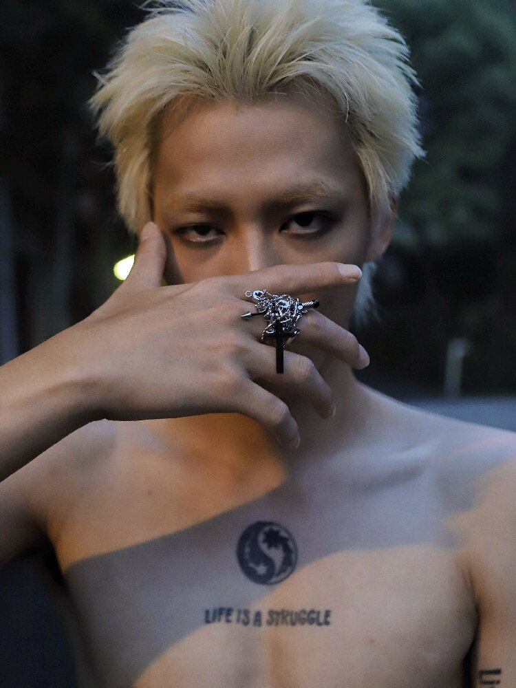 Handmade Gothic Punk Cross Ring【s0000018911】