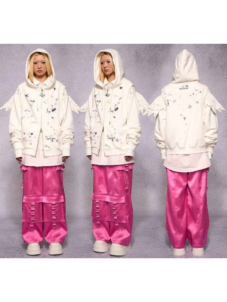 Faux Two Piece Angel Sweatshirt【s0000019147】