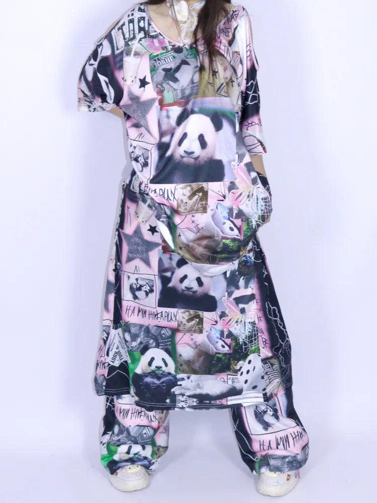 Elastic Waist Cute Print Midi Skirt【s0000013977】