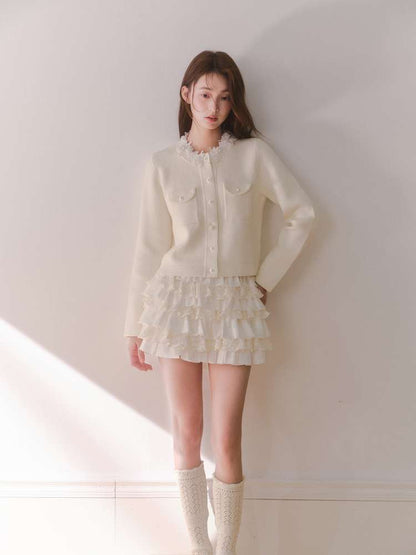Patchwork Lace Mini Skirt【s0000014613】