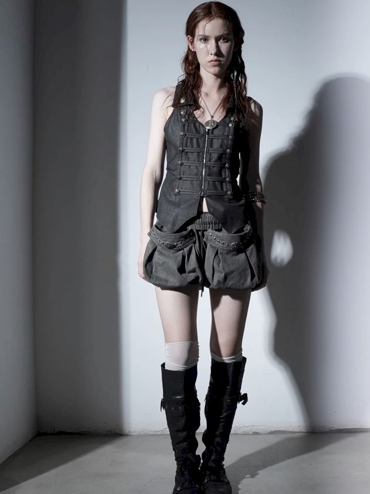 Washed Cotton Mid-Rise Shorts【s0000012834】