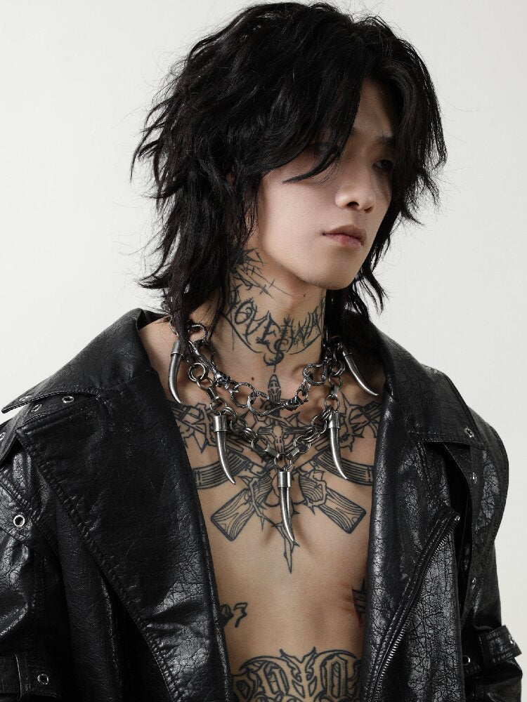 Retro Skull Lock Heavy Punk Chain【s0000018969】