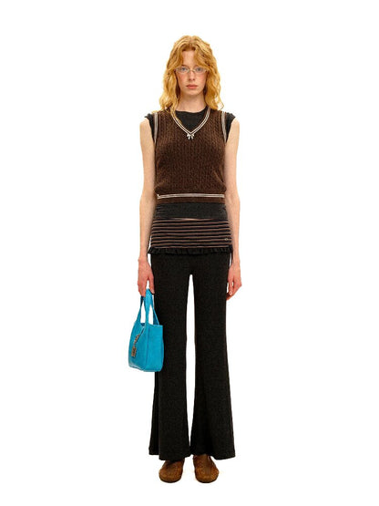 Contrasting Stripe Lace Trousers【s0000016120】
