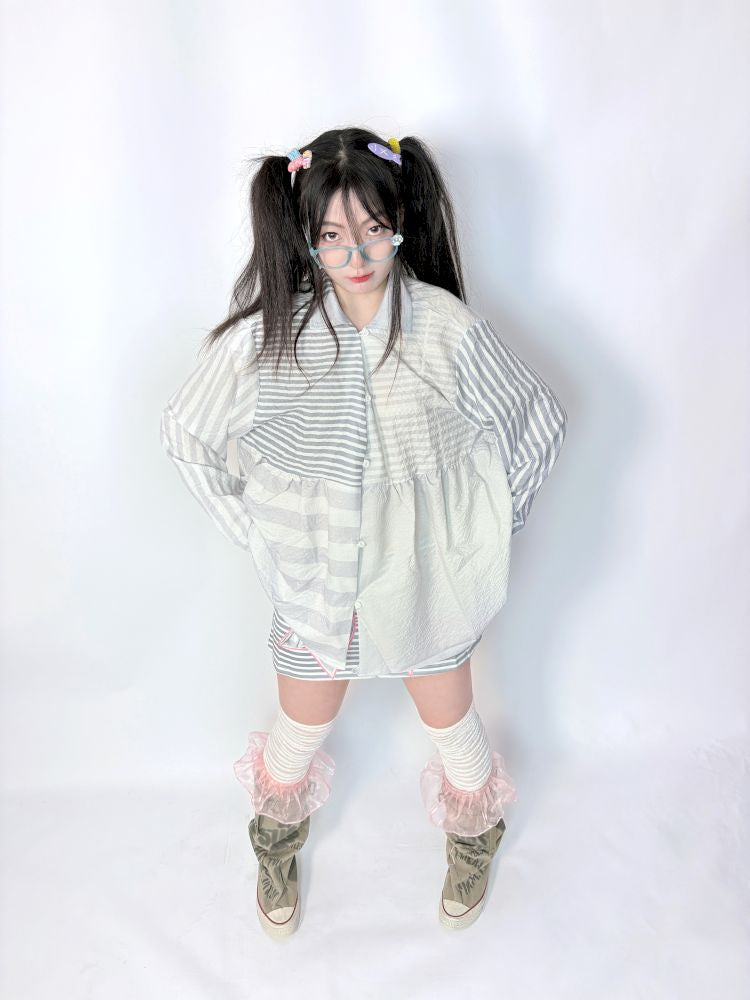 Loose casual versatile long-sleeved blouse【s0000013282】
