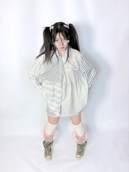 Loose casual versatile long-sleeved blouse【s0000013282】